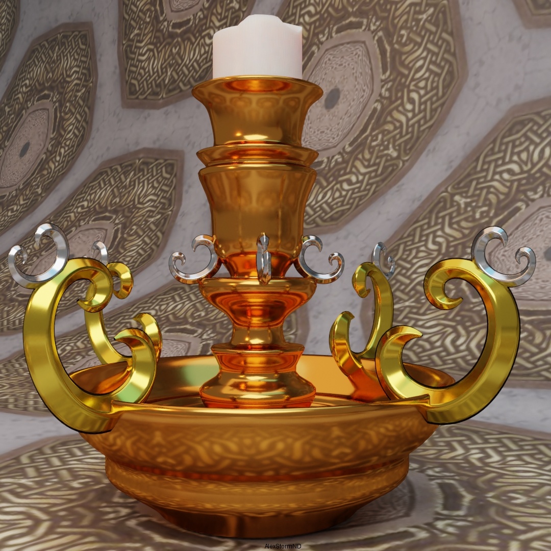 Подсвечник с 4 ручками