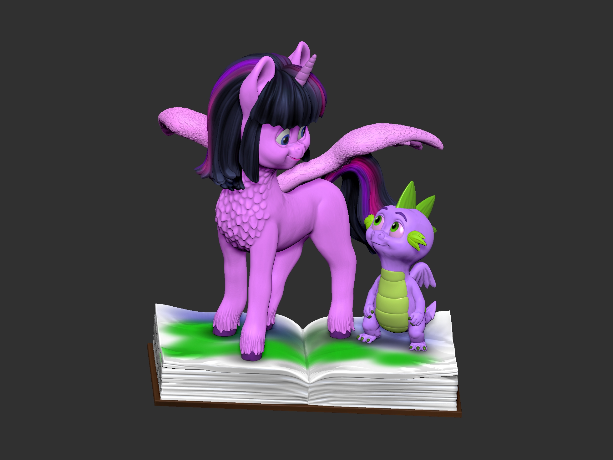 Искорка и Спайк. My little pony STL