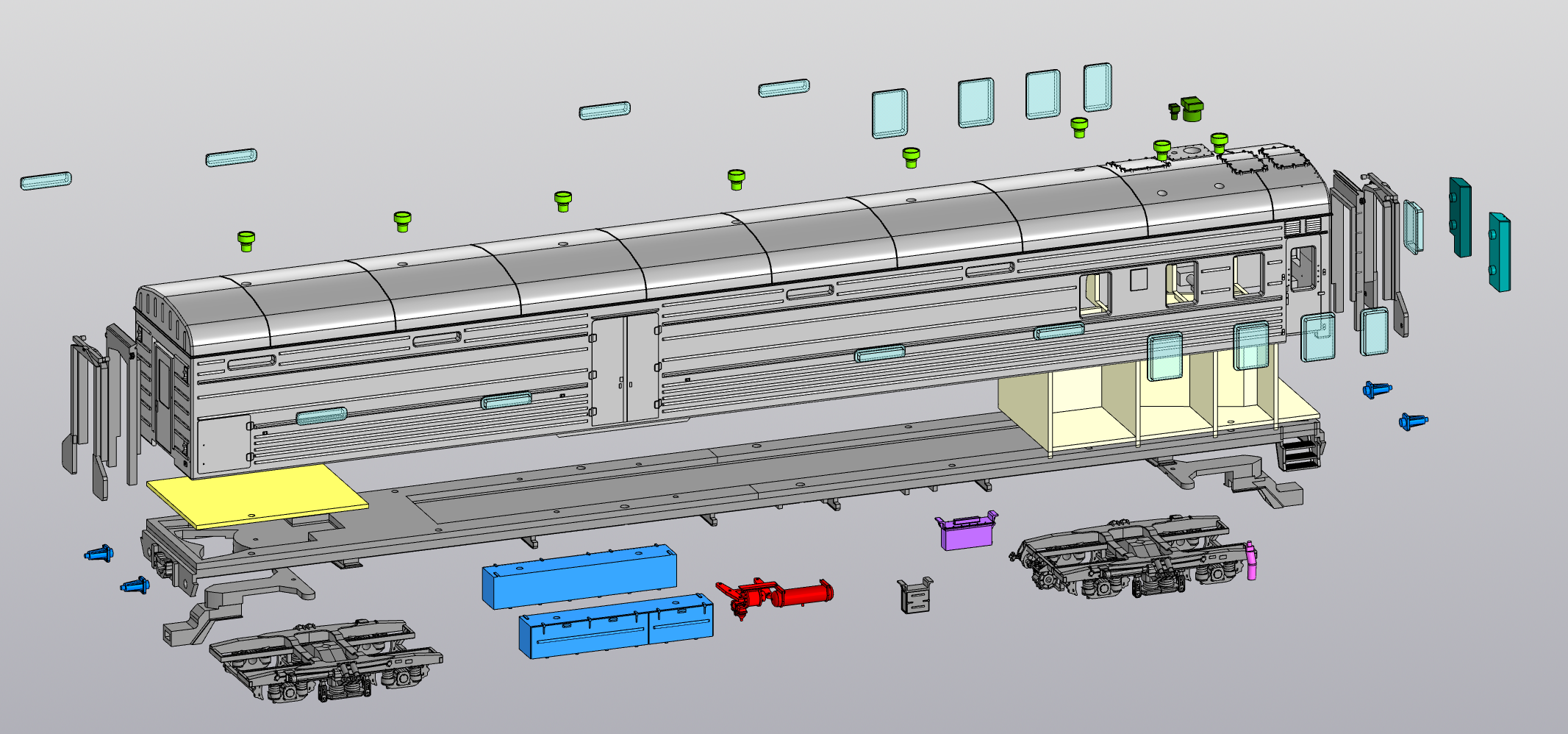 Модель багажного вагона 37сб