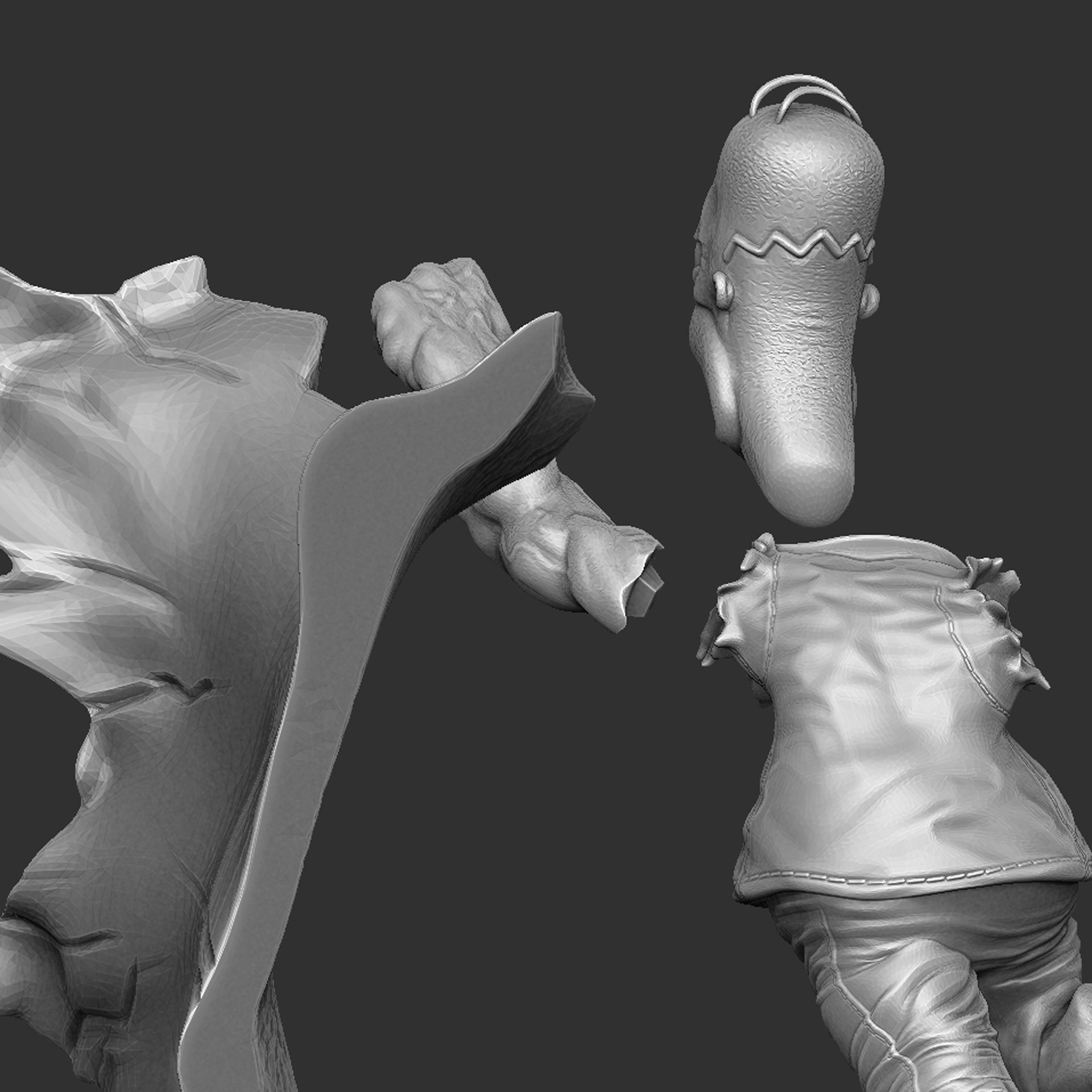 Гомер Симпсон как Халк для 3D печати. Сборная модель.