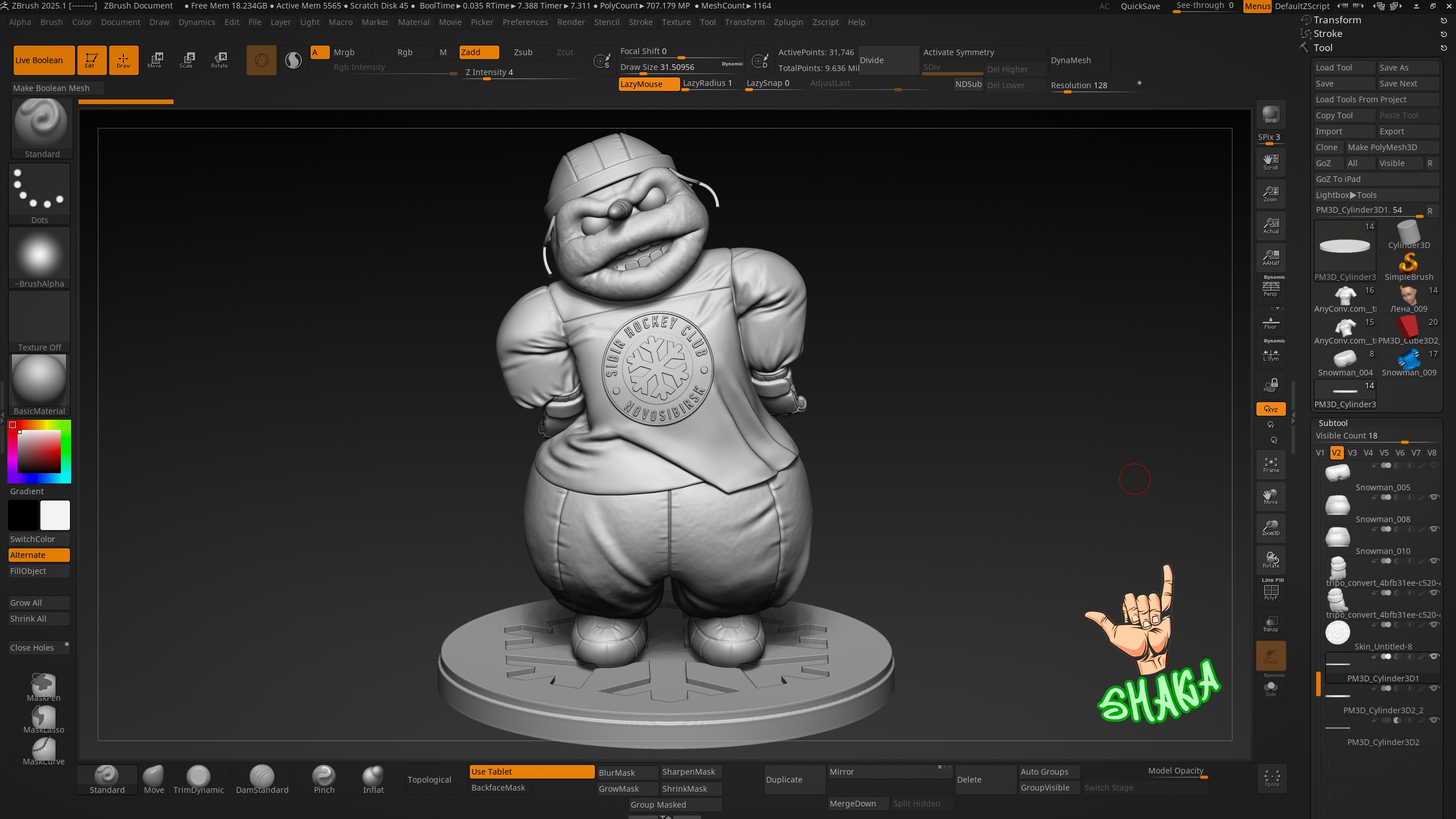 Злой Снеговик из хоккейного клуба «Сибирь