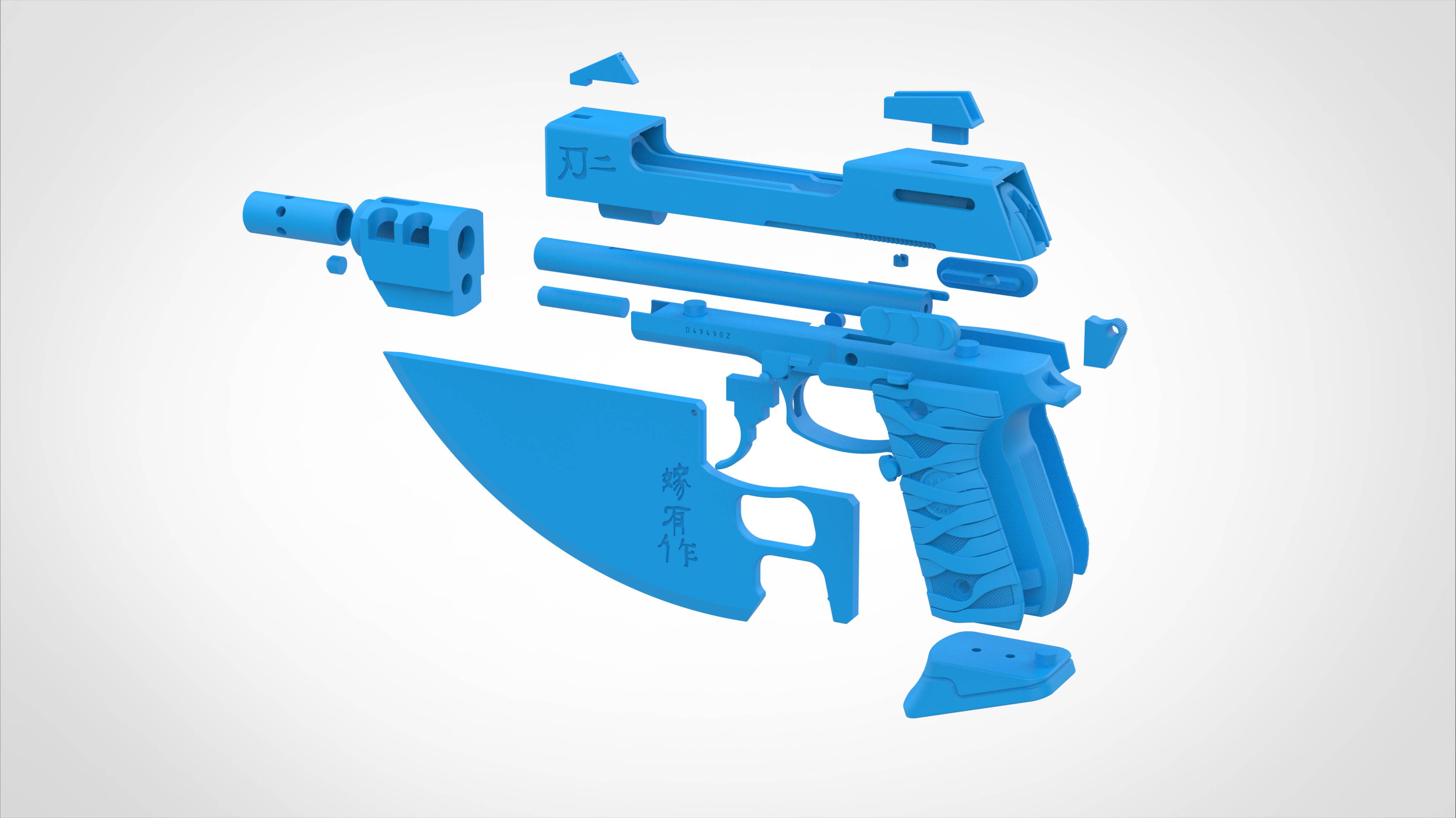 Модифицированный пистолет Beretta 92FS из кинофильма Блейд 2