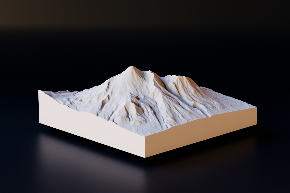 STL 3D-модель вулкана Авачинский