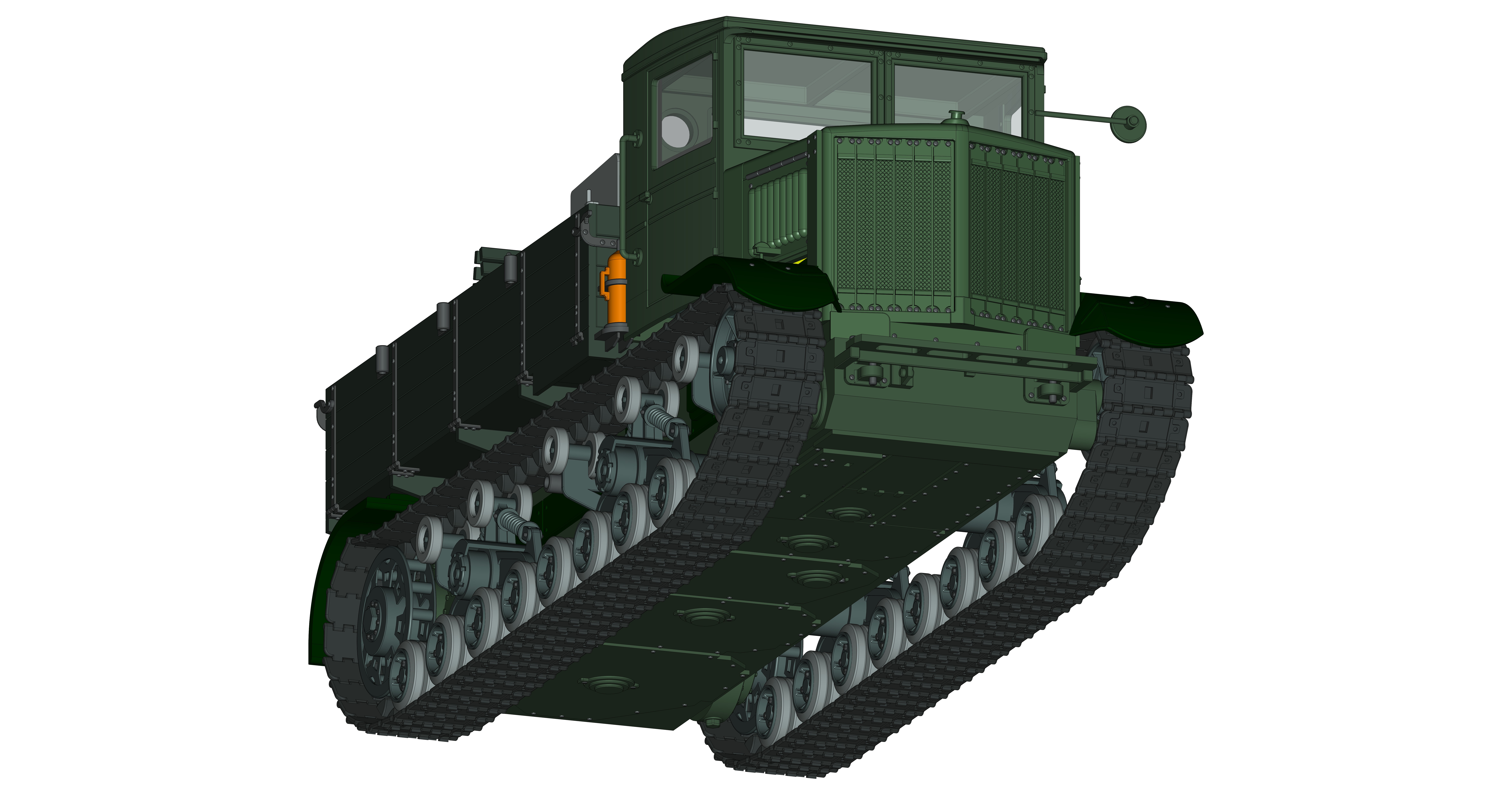 тяжелый артиллерийский тягач "Ворошиловец" м1:43