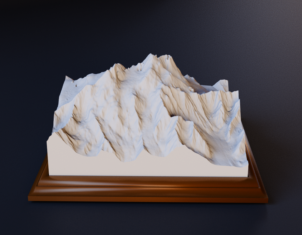 3D STL Модель Горы Белуха (Уч-Сумер)