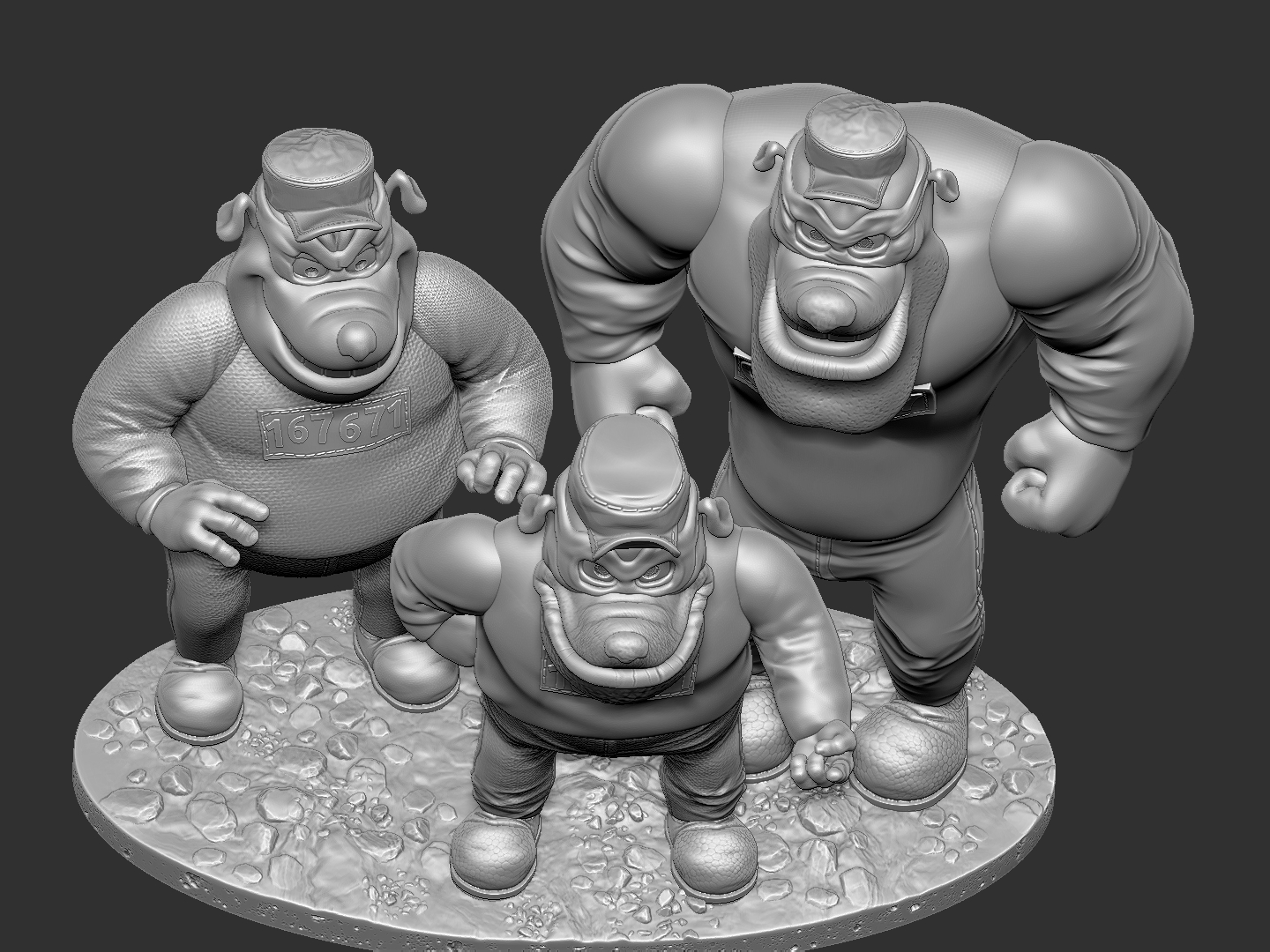 Братья Гавс. Для 3D печати. STL, ZTL, OBJ.