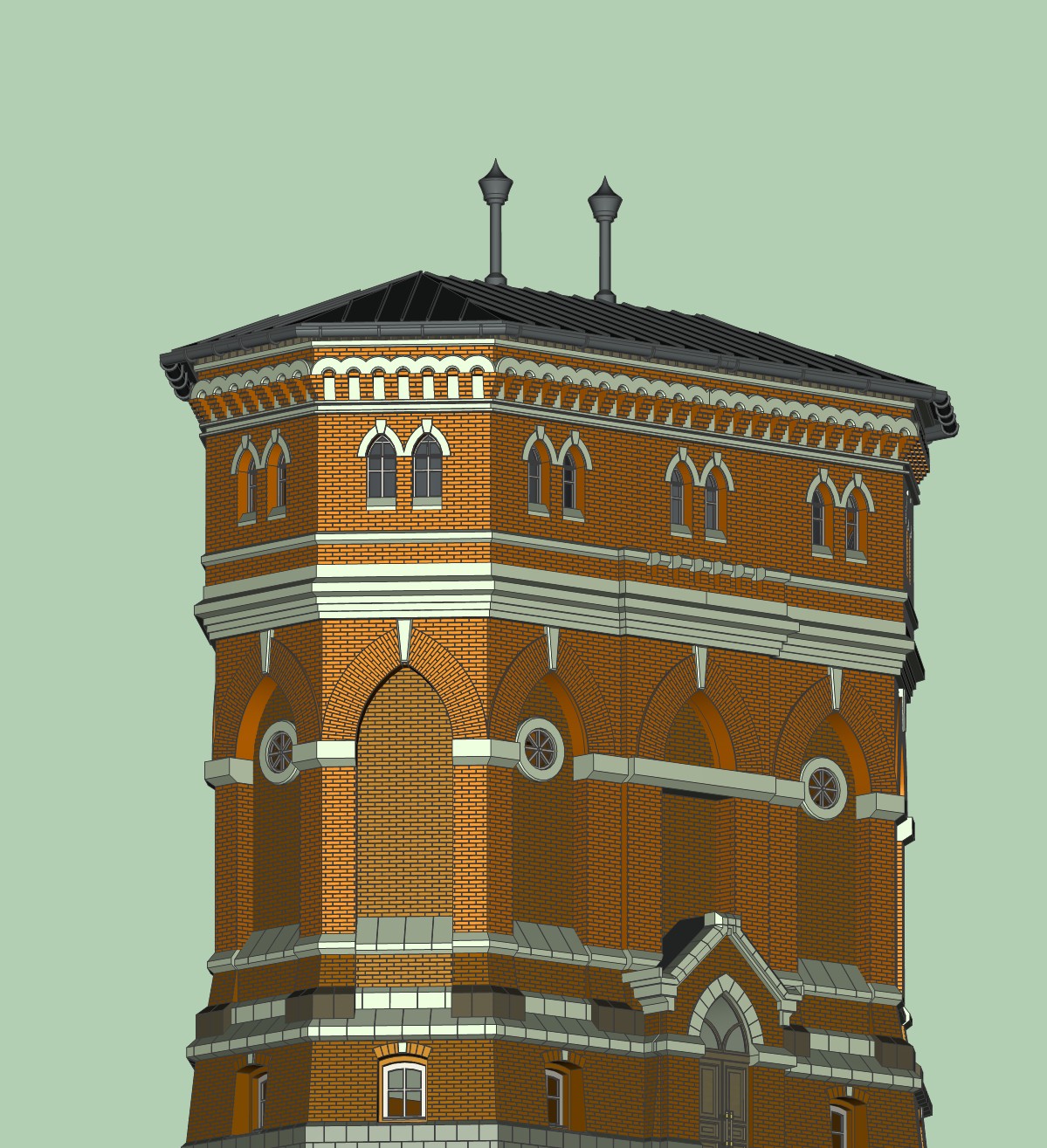 двойное водоемное здание Владикавказской ЖД