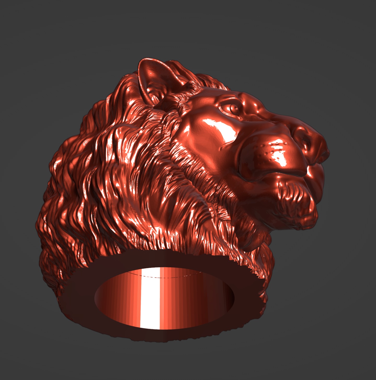 Лев Колпачок на фаркоп STL