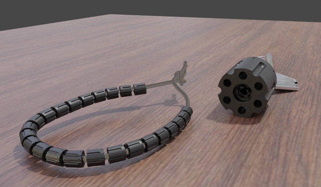 Барабан револьвера. Брелок. Бусина.