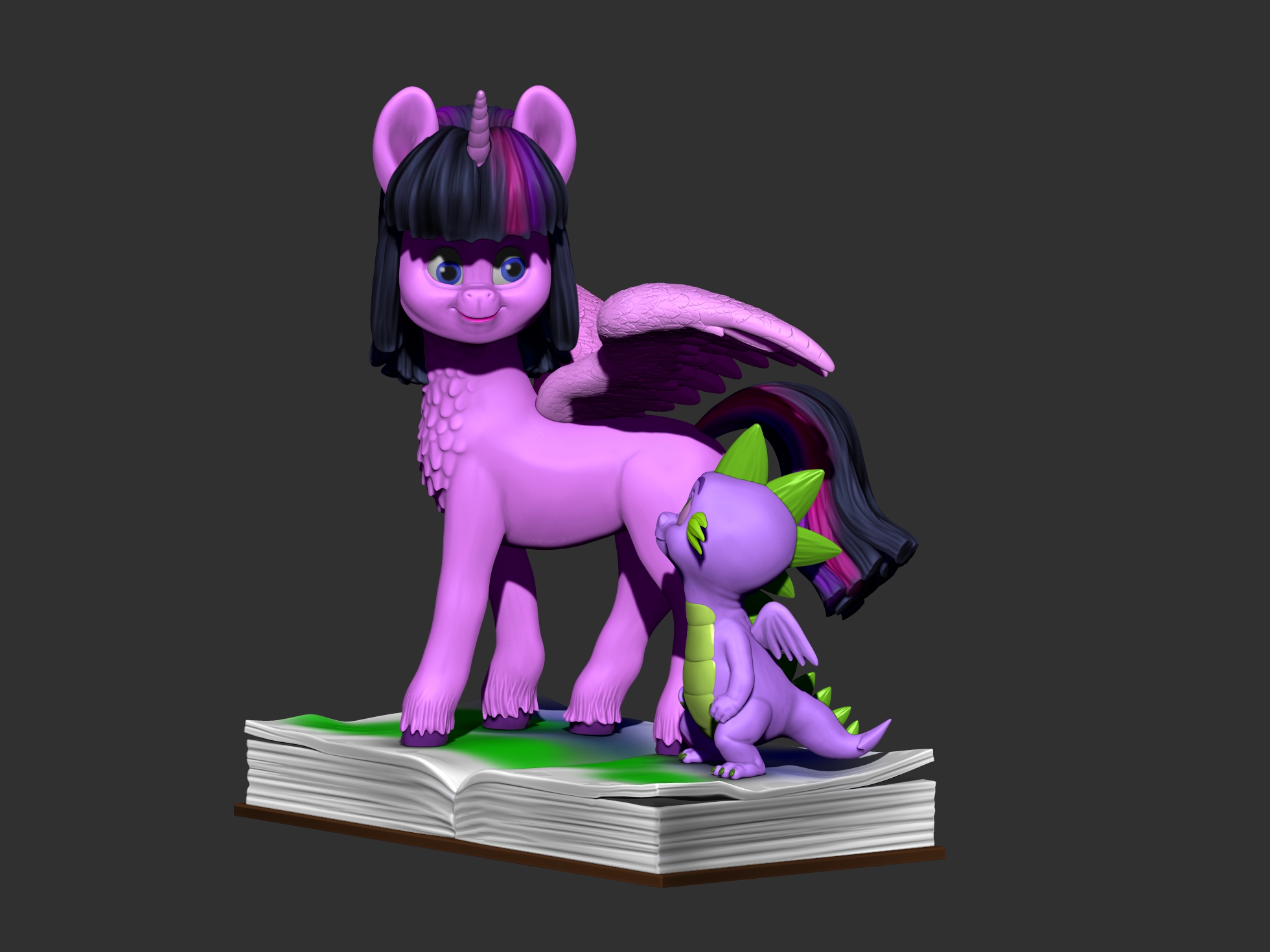 Искорка и Спайк. My little pony STL