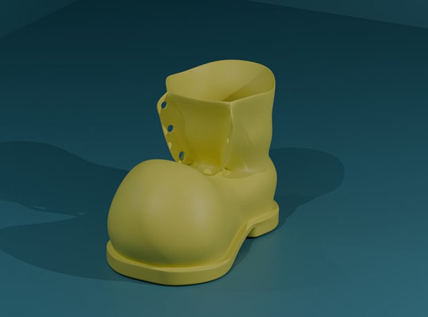 Горшок для цветов в форме сапога