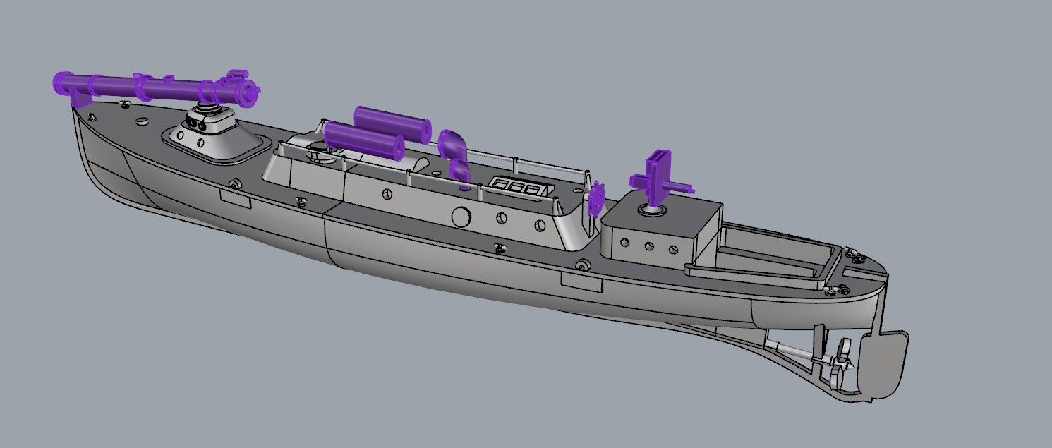 56 фут. минный катер эбр. Цесаревич 1/350