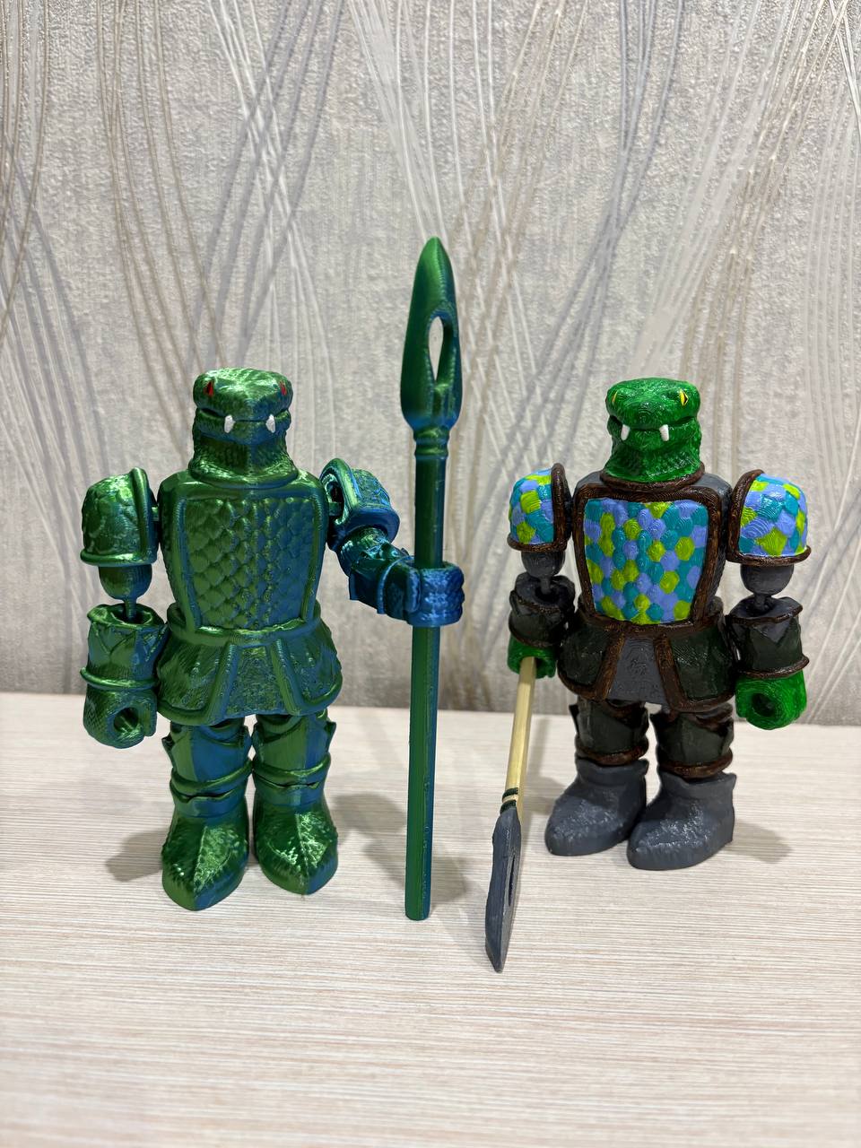 Рыцарь змей, подвижный, печать без поддержек