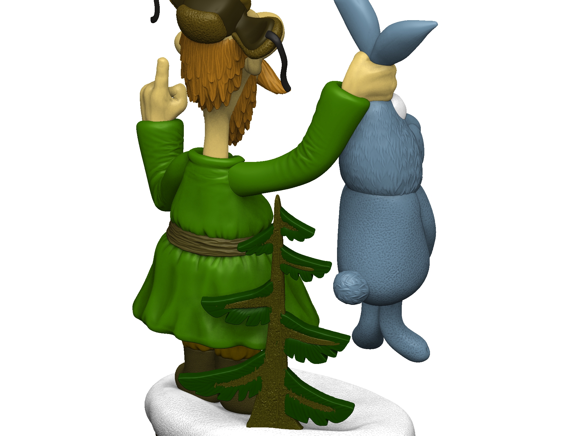 Мужичок из мультфильма " Падал прошлогодний снег" для 3д печати STL