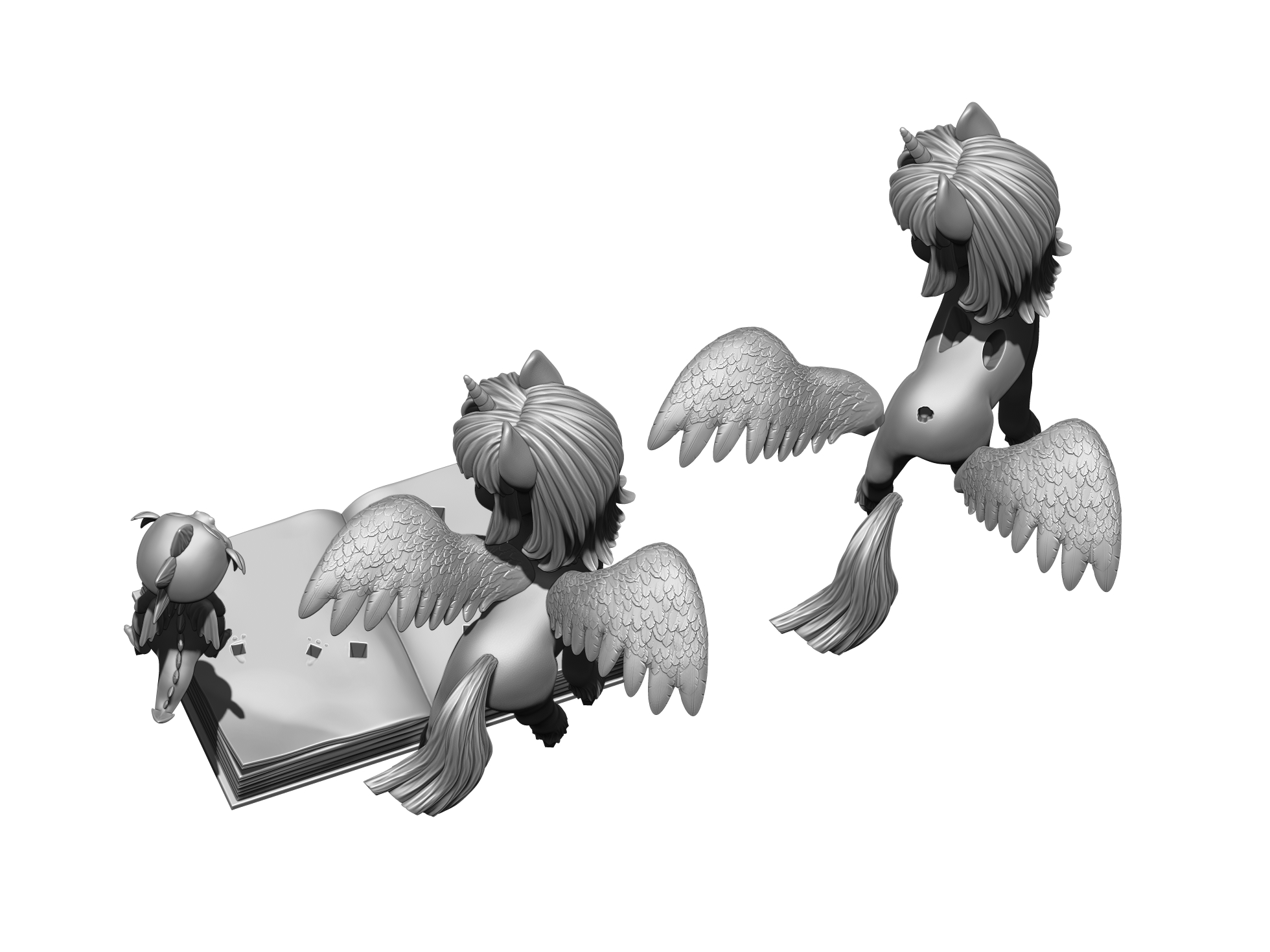 Искорка и Спайк. My little pony STL