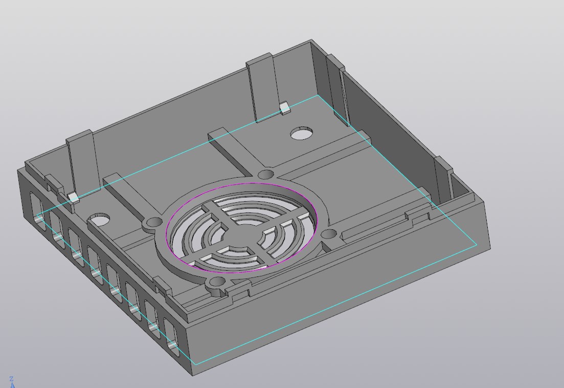 Нижняя часть корпуса x96 max+ под вентилятор 50x10мм
