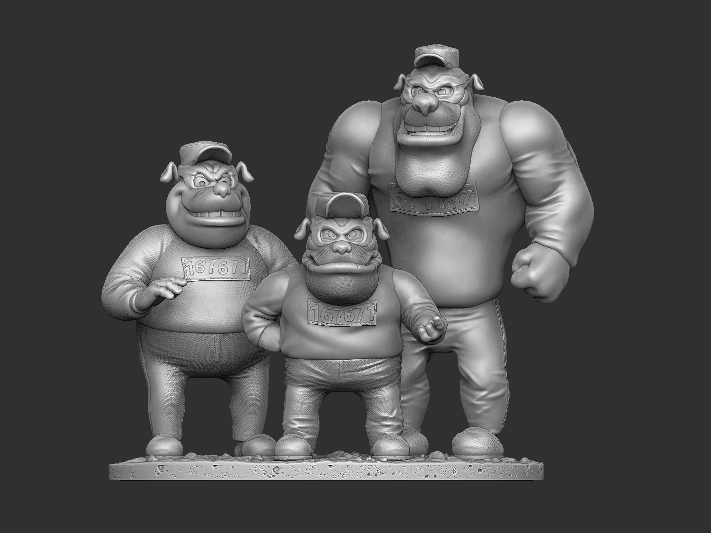 Братья Гавс. Для 3D печати. STL, ZTL, OBJ.