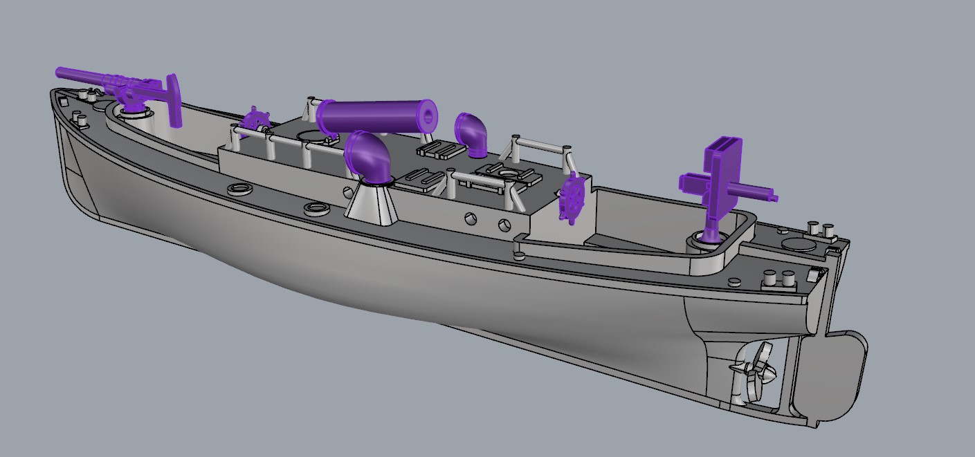 40 фут катер Крейтона ( Громобой, Олег) 1/350