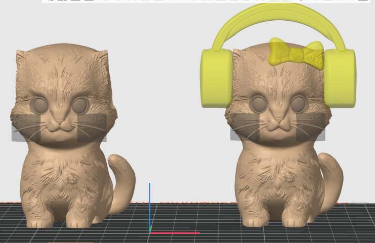 Кот с наушниками, трендовый танцующий (Сборный без амс)