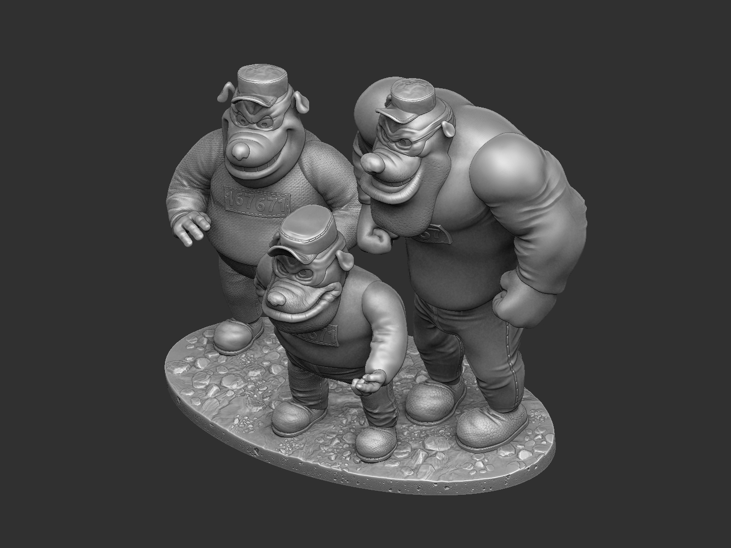 Братья Гавс. Для 3D печати. STL, ZTL, OBJ.