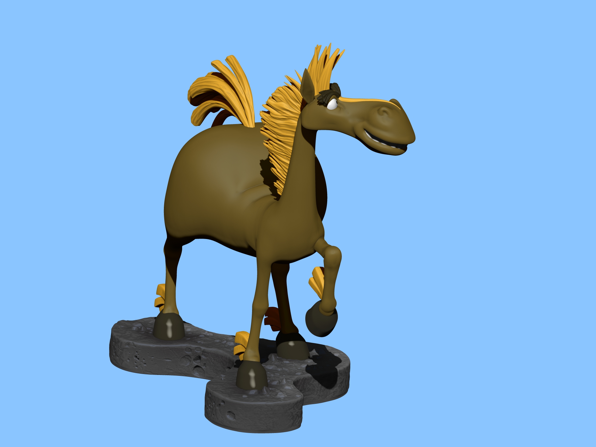 Конь Юлий для 3д печати STL