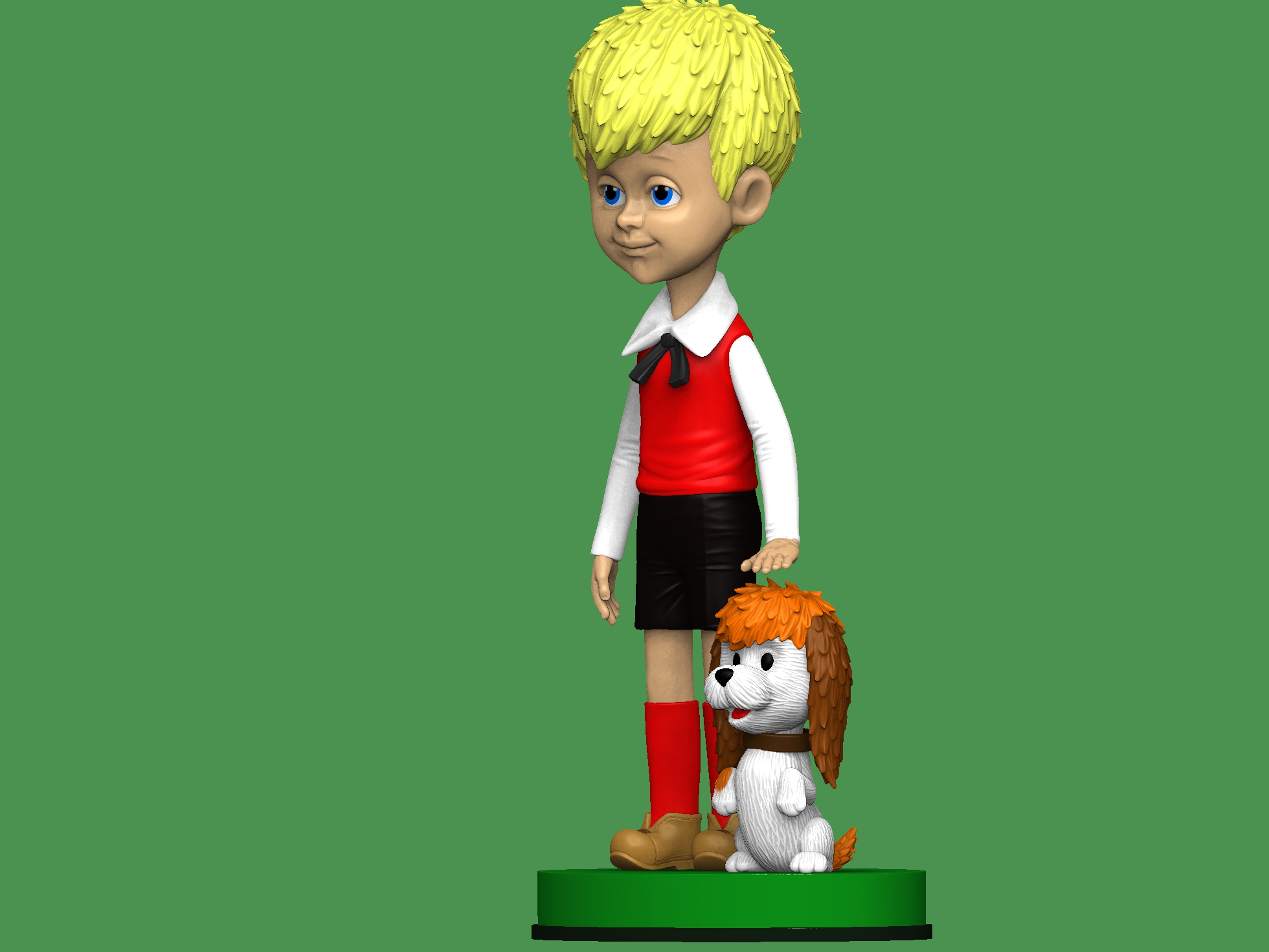 Малыш с собачкой из  м-ф " Карлсон, который живёт на крыше" для 3д печати STL