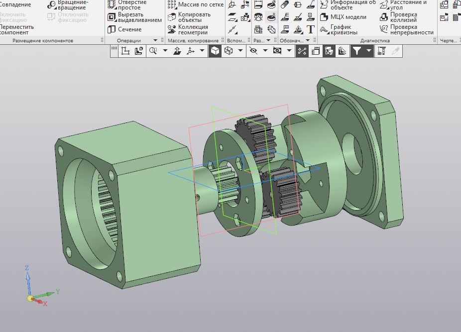 редуктор для NEMA 23, соотношение 1 : 5
