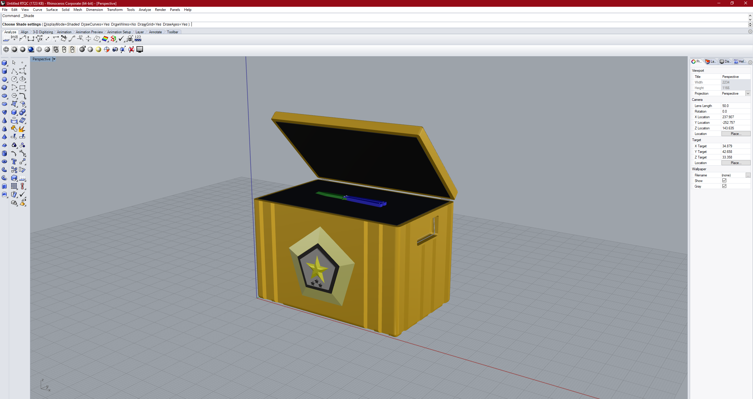 Продажа 3Dмодели "КЕЙС ИЗ КС ГО"