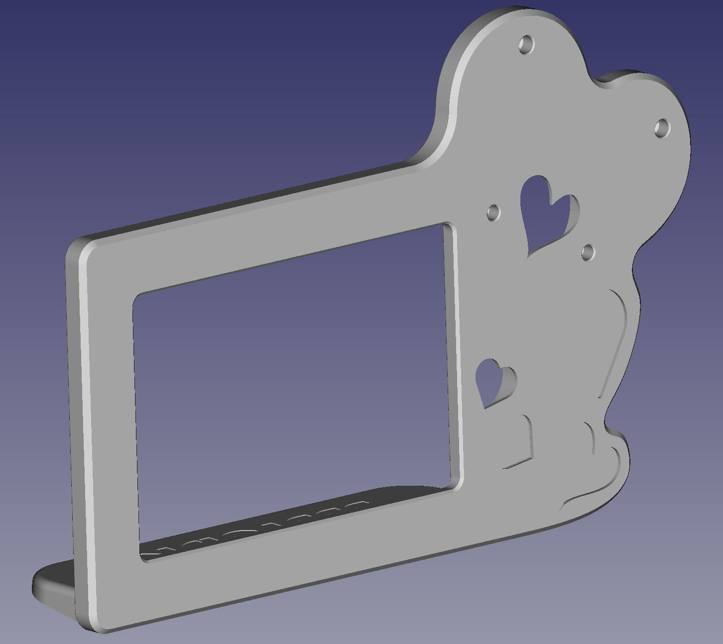 Фото рамка с подставкой и украшениями - LOVE