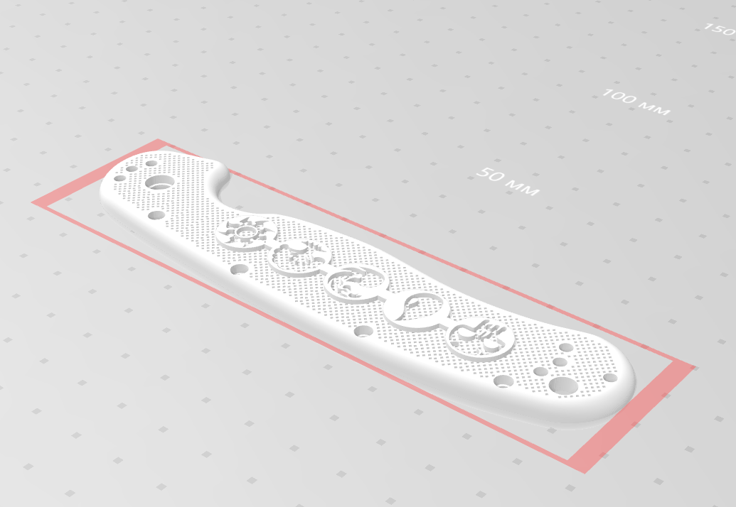 3Д модель рукоять ножа Ontario RAT 1