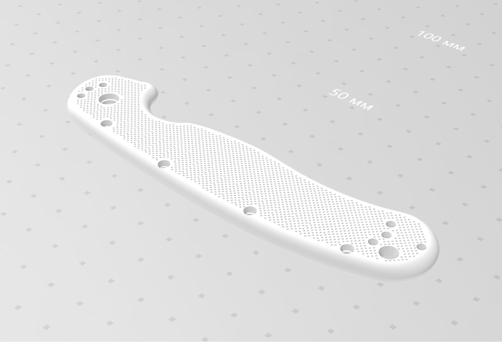 3Д модель рукоять ножа Ontario RAT 1