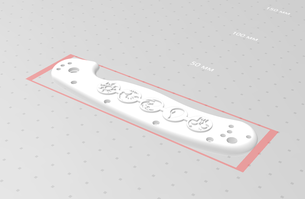 3Д модель рукоять ножа Ontario RAT 1