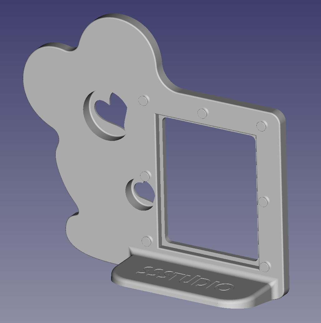 Фото рамка с подставкой и украшениями - LOVE