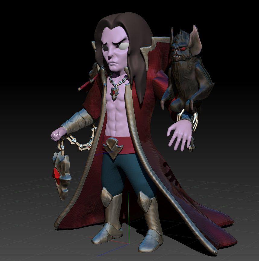 ВАМПИР ДЛЯ ПЕЧАТИ 3Д МОДЕЛЬ ИЛИ ДЛЯ ИГР АНИМАЦИИ