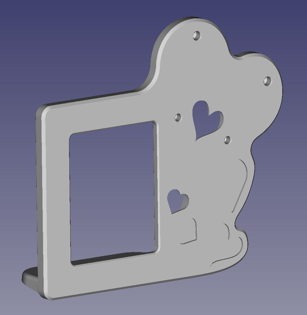 Фото рамка с подставкой и украшениями - LOVE