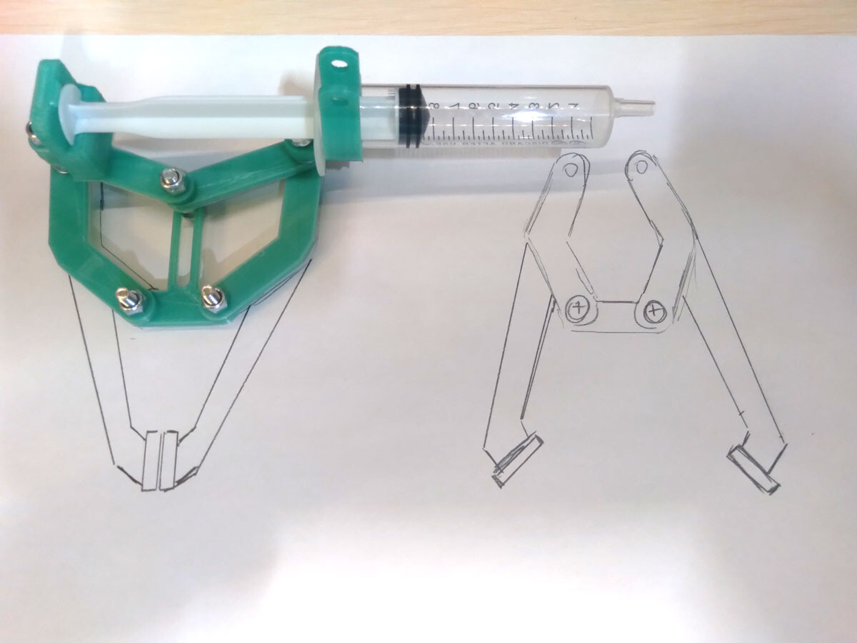 Гидравлическая рука из шприцов чертежи