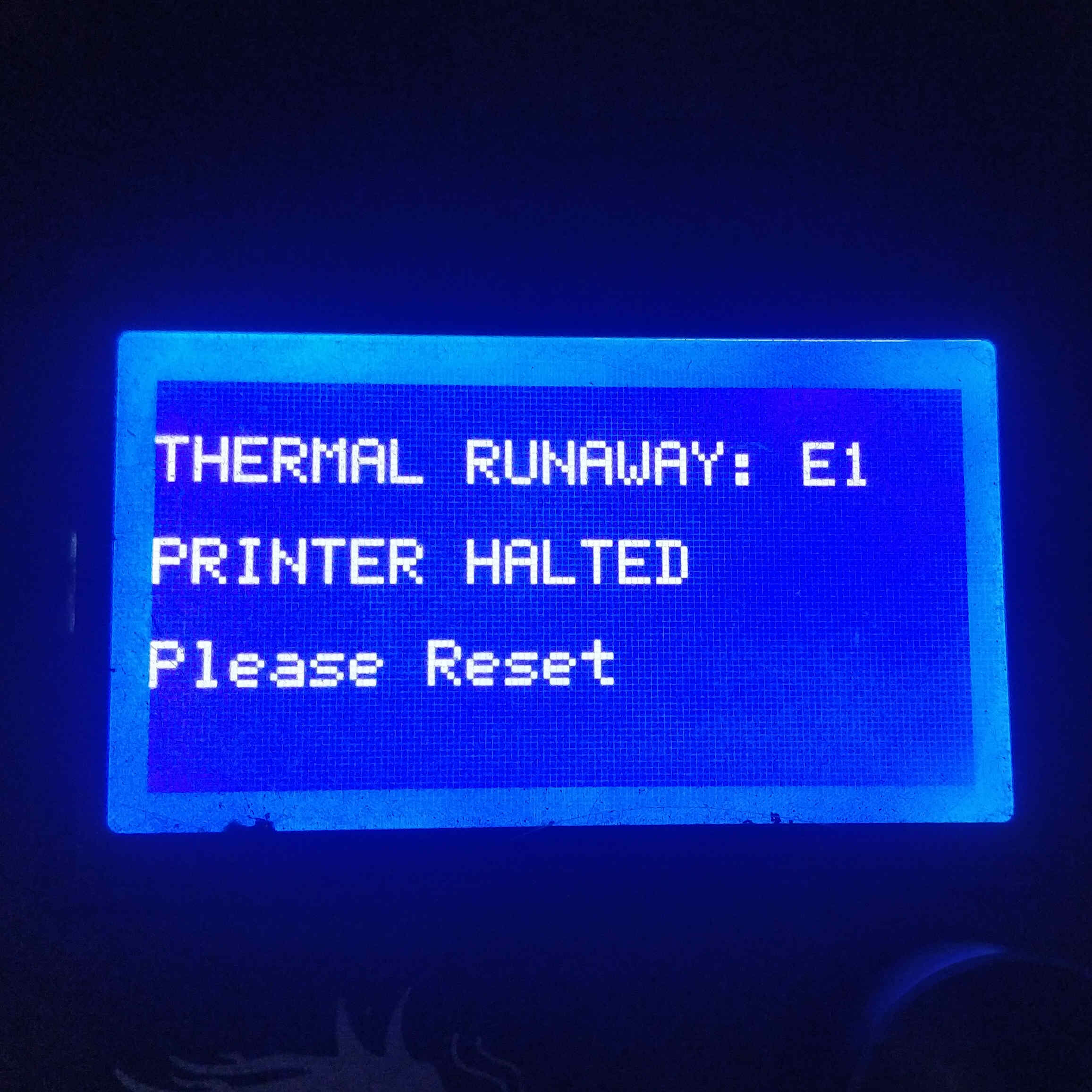 Terminal runaway e1 ошибка