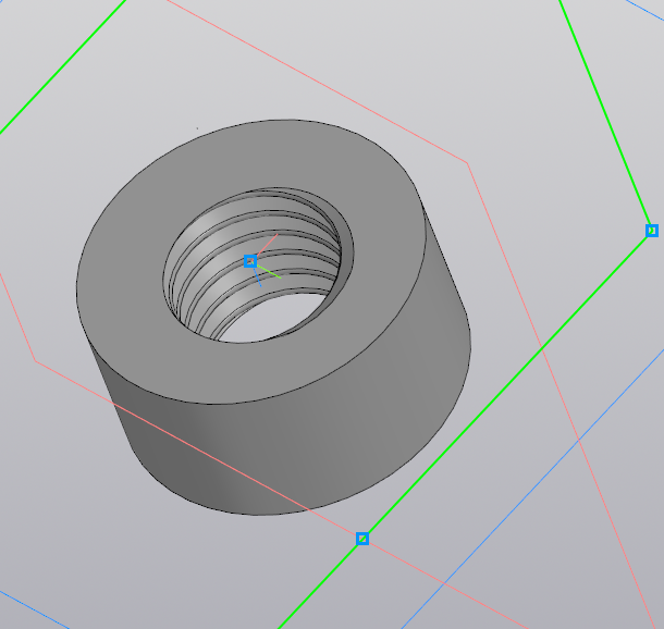 Как нарисовать гайку в солиде